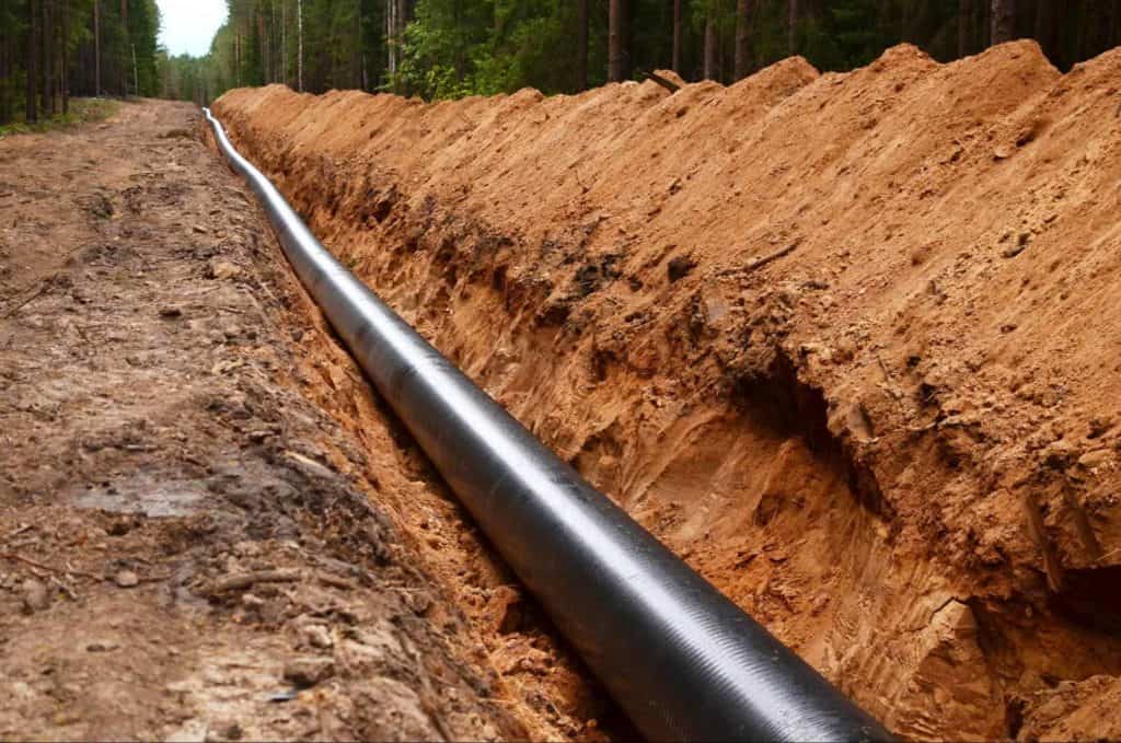 a pipeline in a trench illustrating the probability of detection ndt