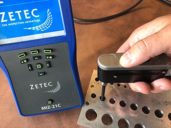 MIZ-21c eddy current instrument and ZM-5 rotating scanner are ideal for Piper Aircraft bolt hole inspection